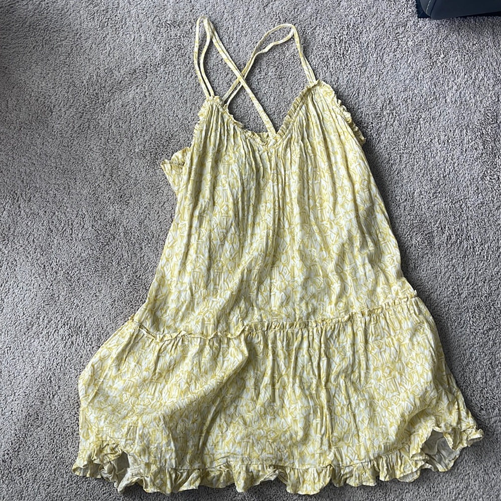Yellow strappy summer dress